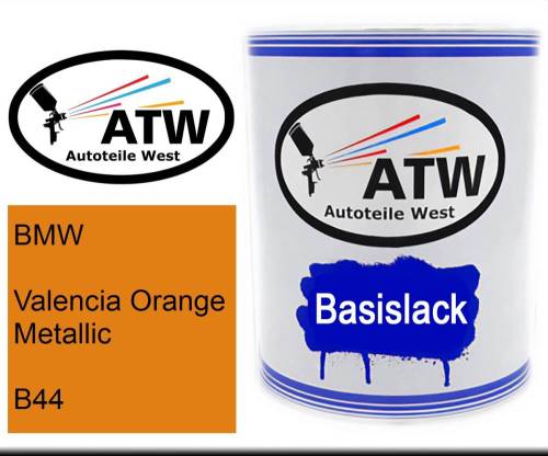 BMW, Valencia Orange Metallic, B44: 1L Lackdose, von ATW Autoteile West.